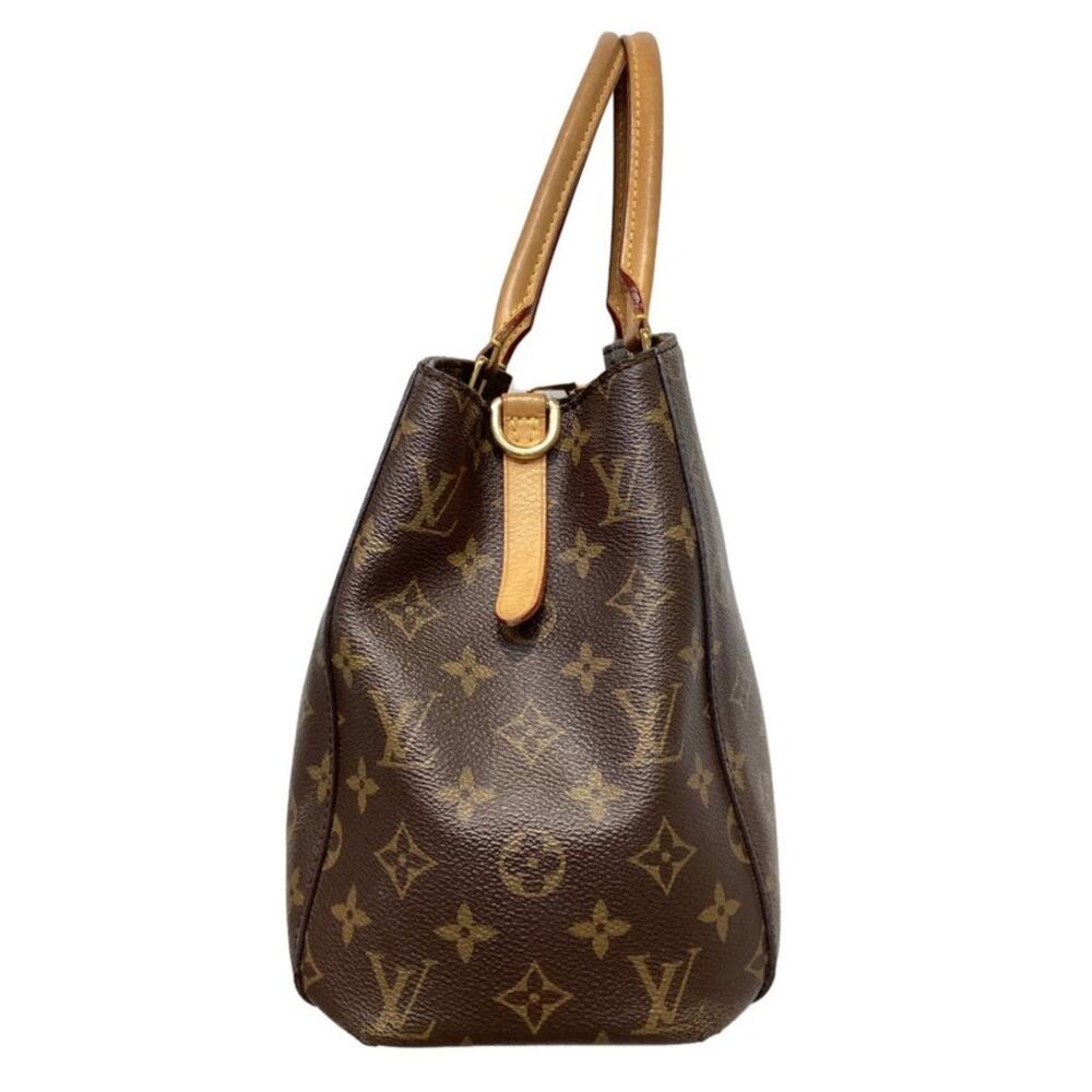 Louis Vuitton Leather Monogram Montaigne MM Bag Top Handle Satchel Luxe Glamour - Picture 8 of 9